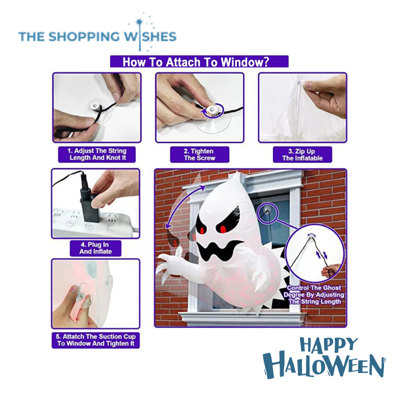Halloween Inflatable Ghost Horror Window