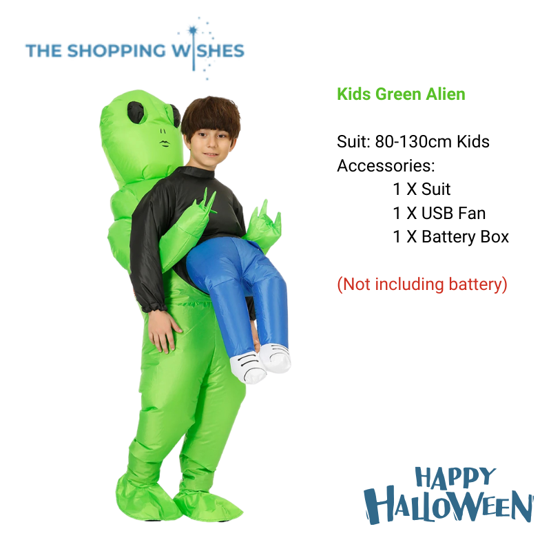 Green Alien Monster Inflatable Costume