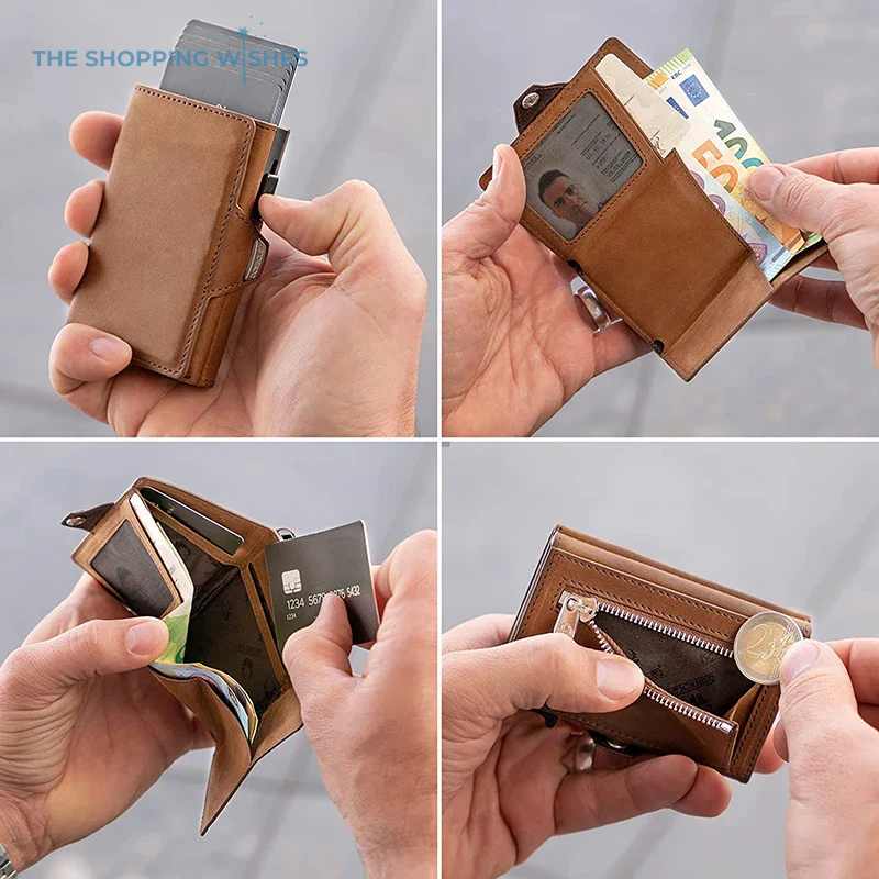 Leather Wallet Credit Card Case