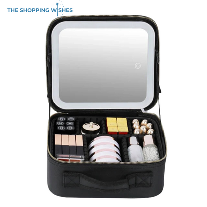 Smart LED Mirror Cosmetic Bag