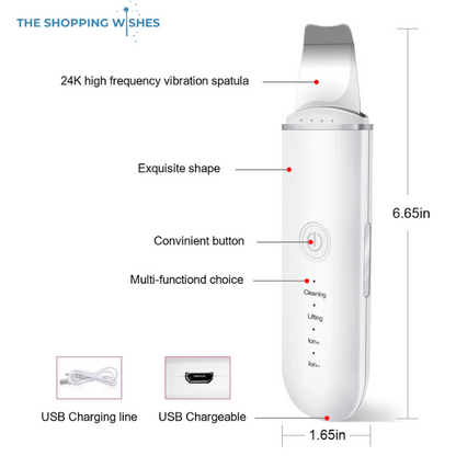 Ultrasonic Skin Scrubber Face Spatula