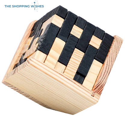 Wooden Cube Puzzle Luban Interlocking