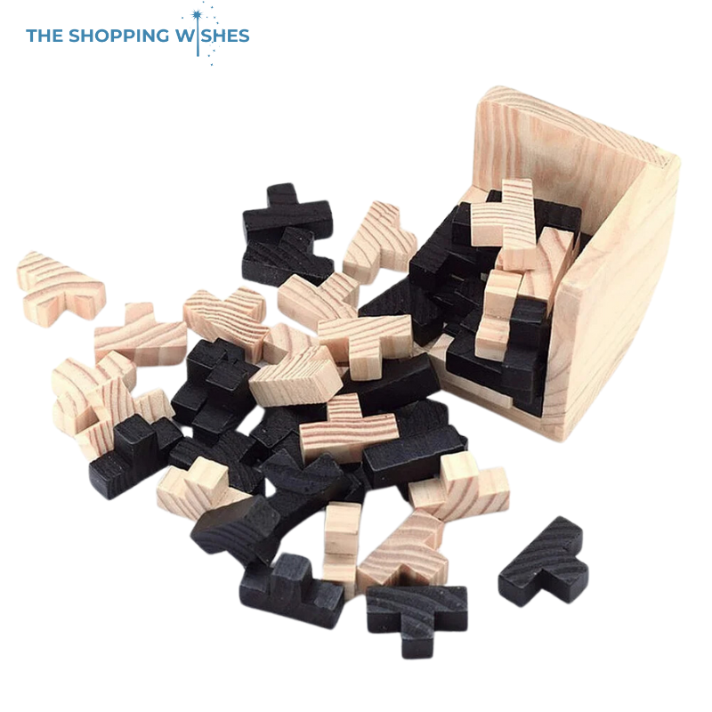 Wooden Cube Puzzle Luban Interlocking